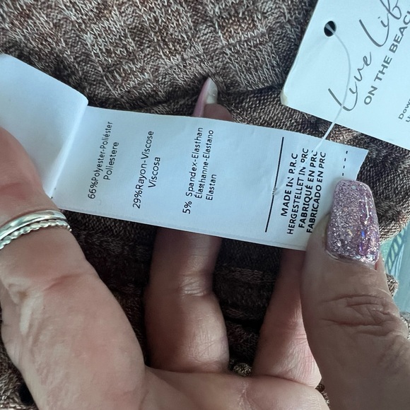 NWT CUPSHE Women's Mini Dress V Neck Knit Ruffled Hem Belted Long Sleeve A Line - Picture 7 of 7